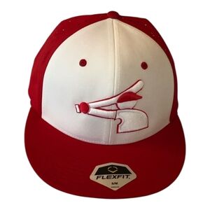 Red and White Flexfit Boys Baseball Hat S/M